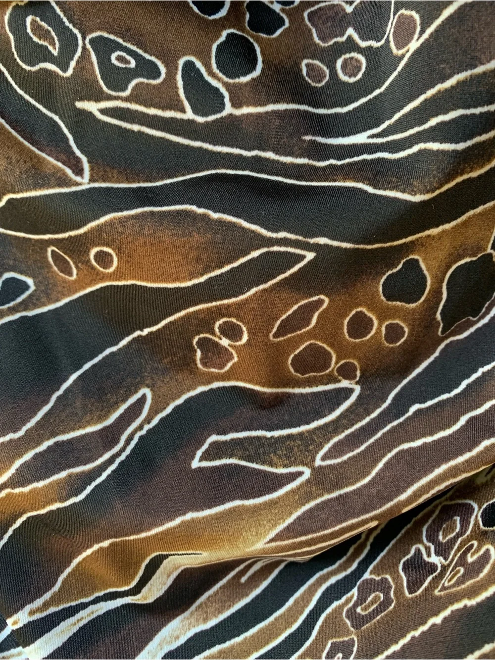 Tropical Escape Brown and Black Animal Print One-Piece Swimsuit 16